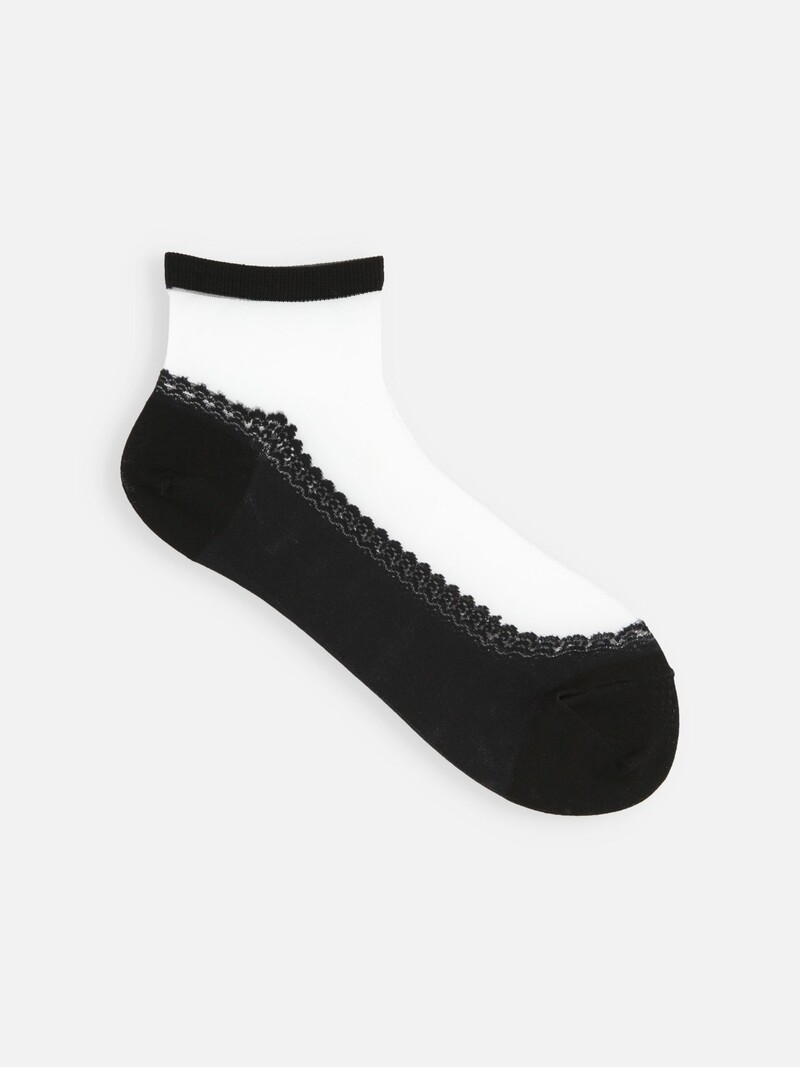 Calzino trasparente con faccia da ballerina S
