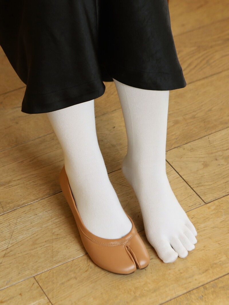 Plain Toe Knee High Socks - TABIO FRANCE