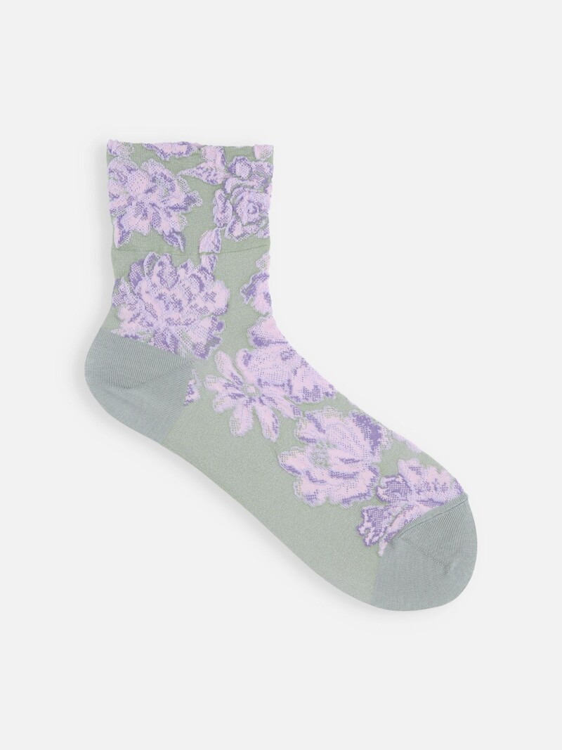 Float Flowers Low Crew Socks