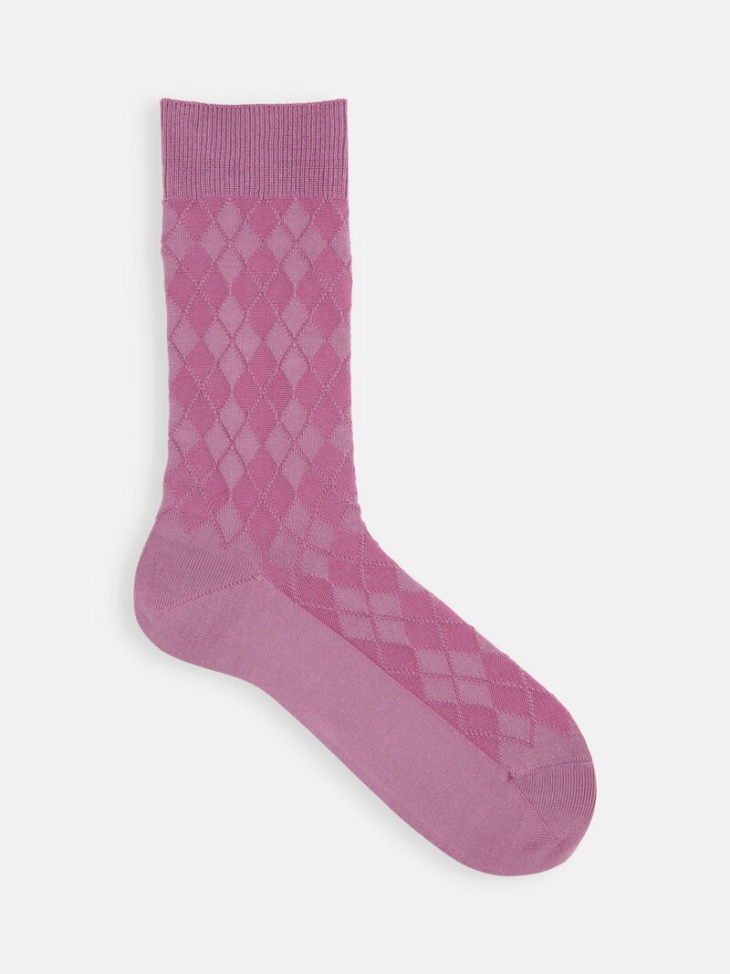 Supima Cotton Diamond Crew Socks M