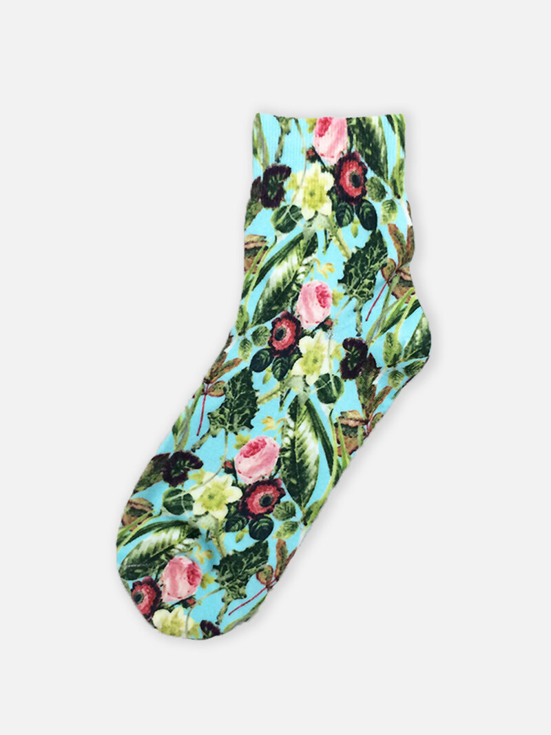 Niedrige Crew-Socken mit Print M