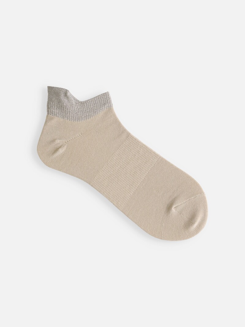 Chaussette courte bord lamé soutien achilles