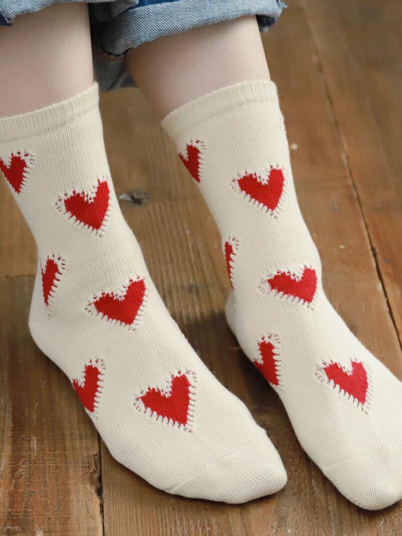 Kleurrijke harten Crew sokken
