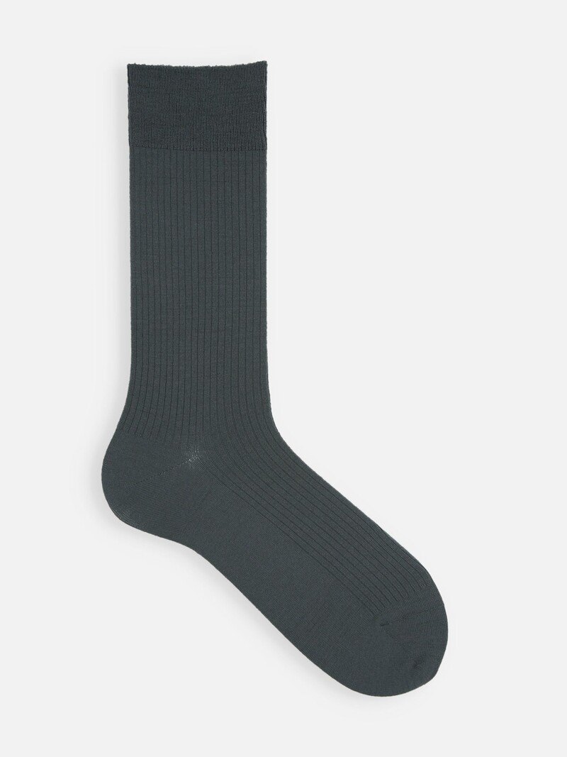 Anti-Pilling Wool Rib Mid-Calf Socks