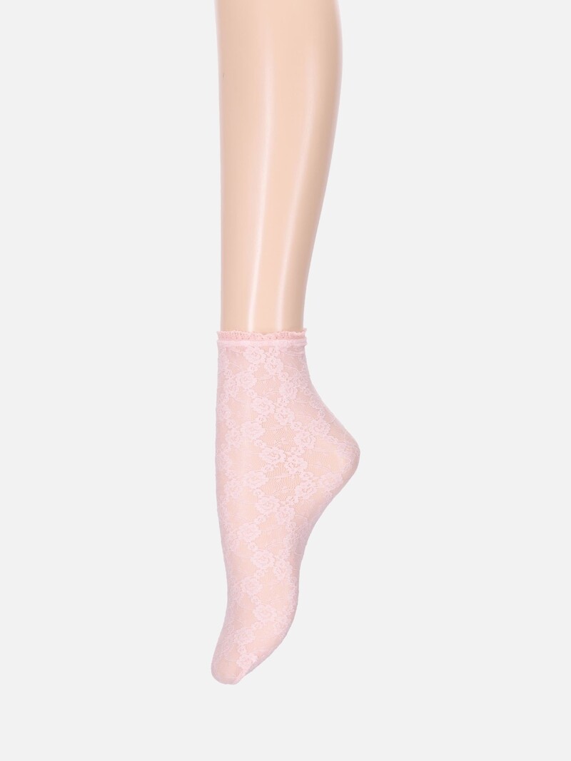 Calcetines de encaje rosa