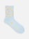 American Ribbed Flower Crew Socken