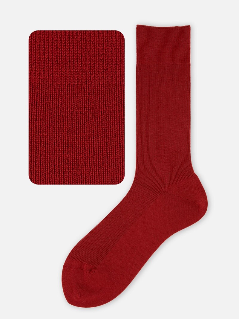 Luxe Merino Wool 1x1 Rib Crew Socken Herren