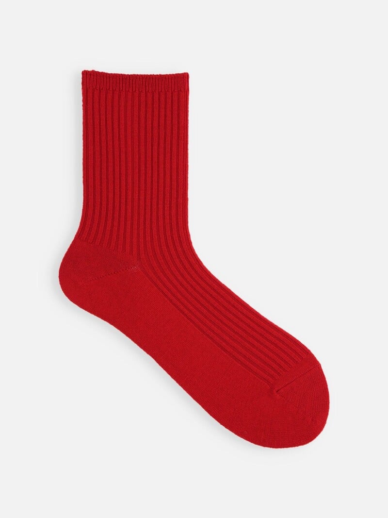 Merino Wool Classic Ribbed Crew Socks