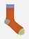 Coloured Top 8X2 Ribbed Low Crew Socks