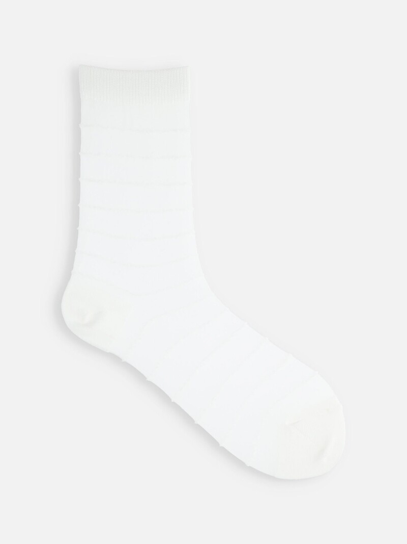 Transparante gestreepte lage crew-sokken