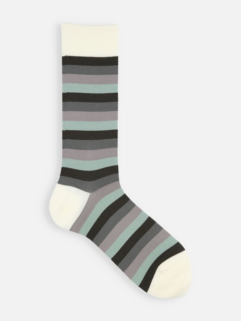 Multicolour Stripe Mid-Calf Socks L