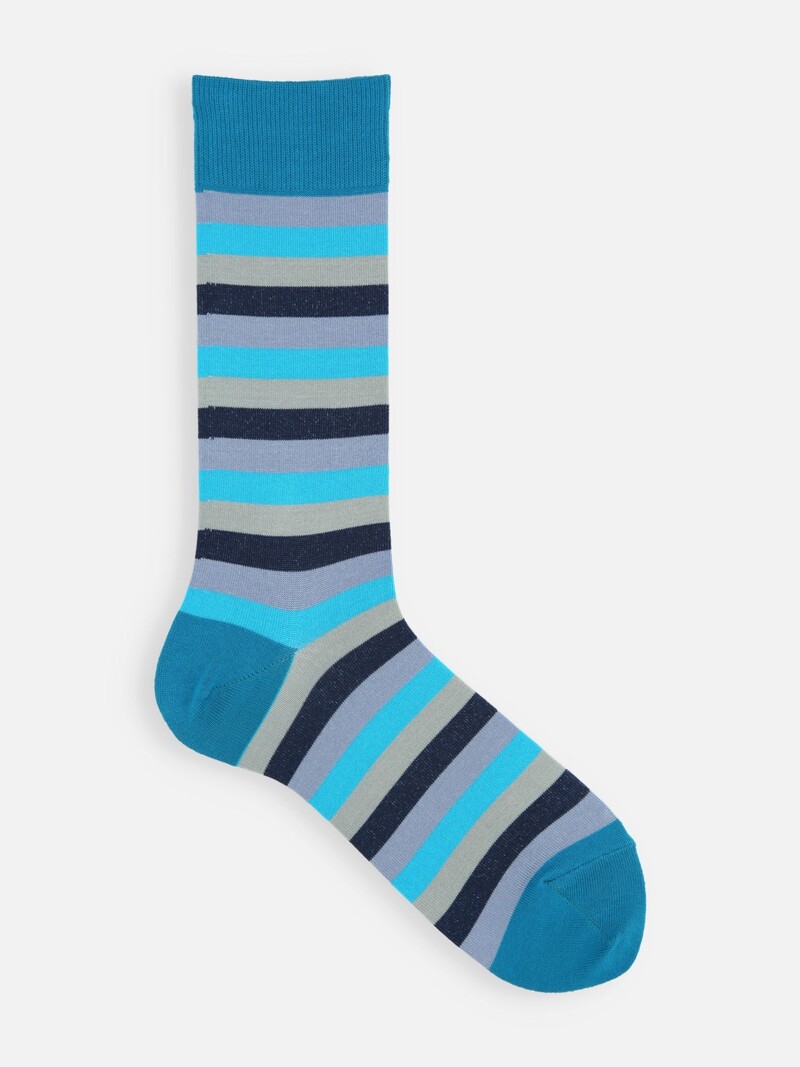 Multicolour Stripe Mid-Calf Socks L