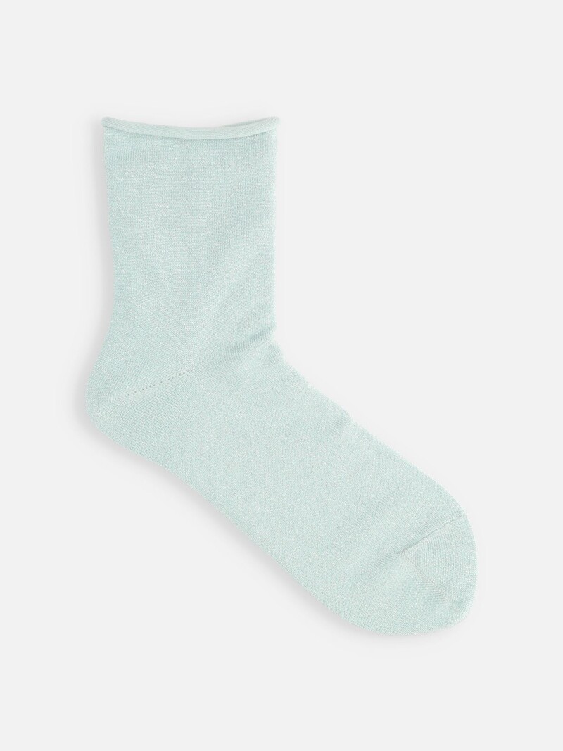 Cotton Sparkly Low Crew Socks