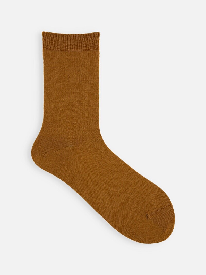 Luxe Merino Wool Plain Low Crew Socks