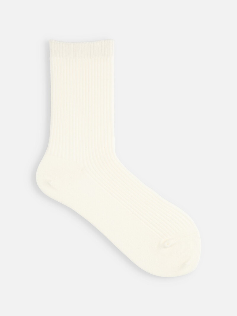 Klassieke 2x2 geribbelde effen ronde sokken