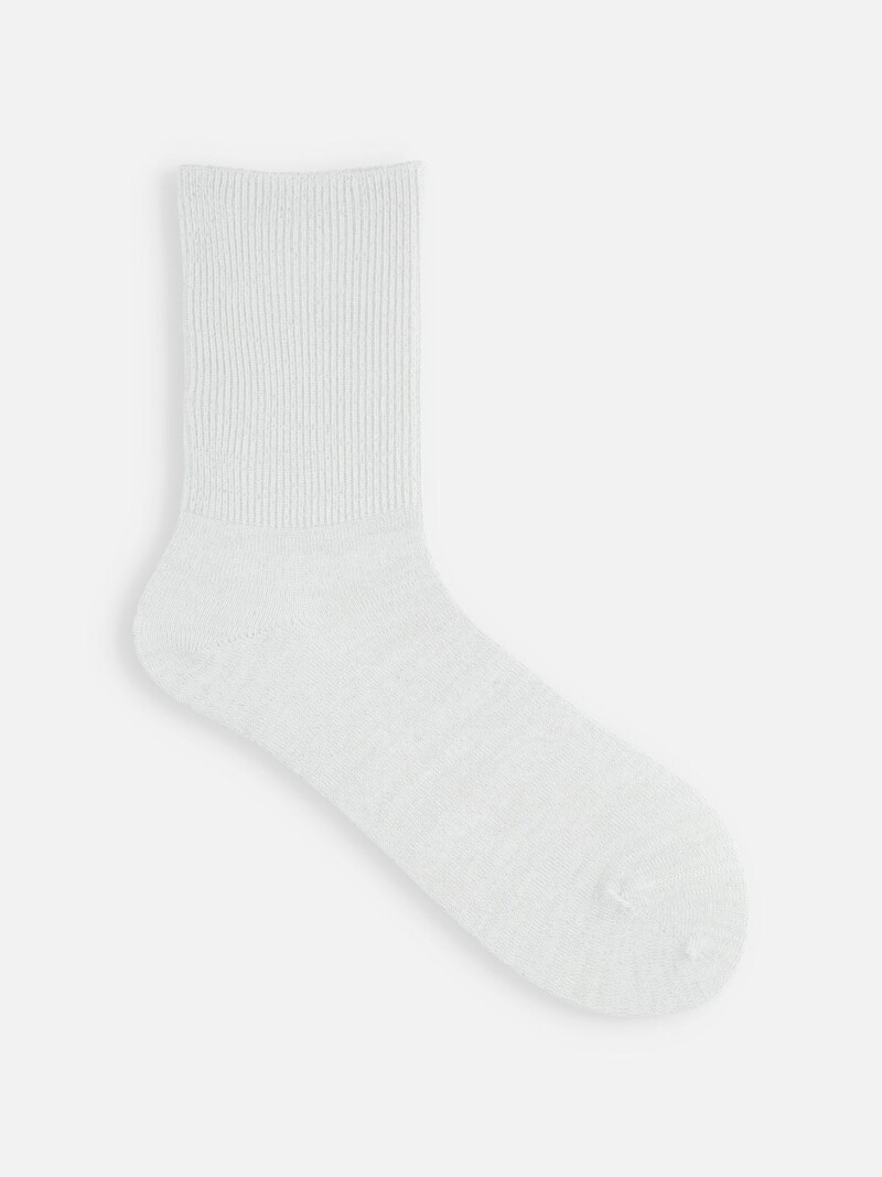 Lamé Rayon Low Crew Socks