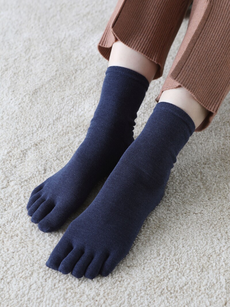 Tabio Men's Colorful Toes Anti-Odor Cotton Short Crew Socks – Japanese Socks  Tabio USA