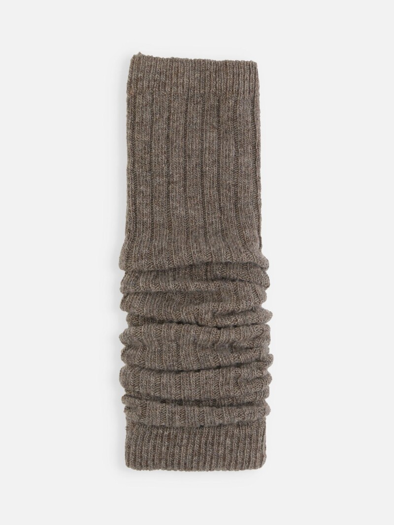 Scaldamuscoli in lambswool a coste 4x2 54cm