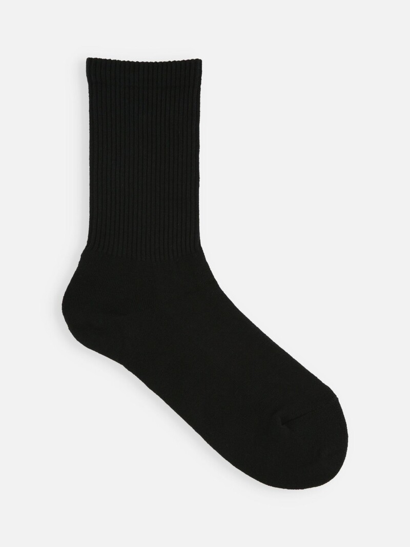 American Rib Fine Plain Crew-Socken