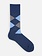 Argyle Pattern Mid-Calf Socks L