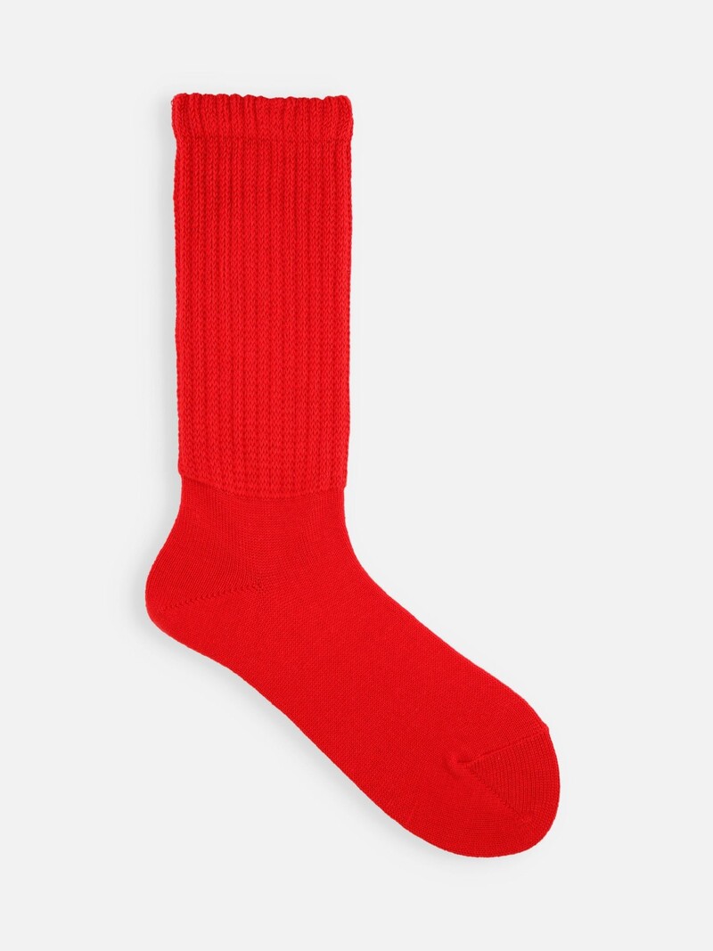 American Rib Plain Crew-Socken