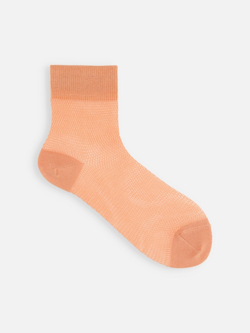 Cotton Mesh Ankle Socks