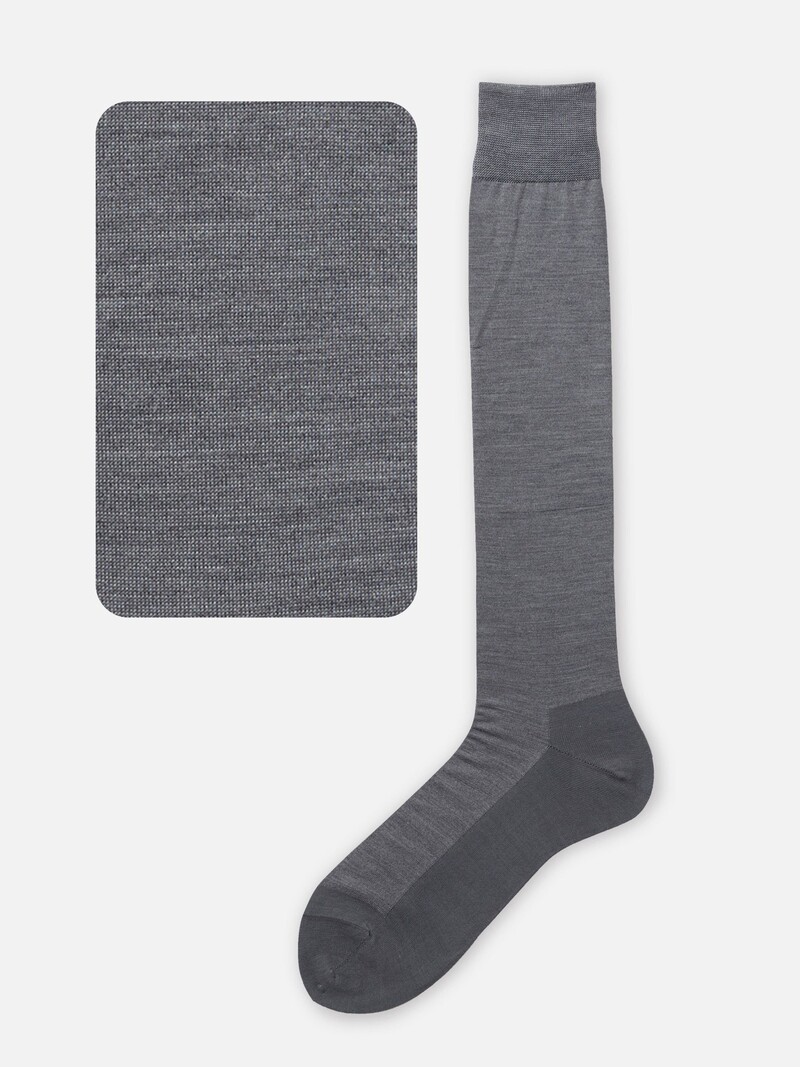 Cotton/Silk Banner High Socks L