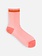 Niedrige Crew-Socken mit orangefarbenen Punkten und Streifen