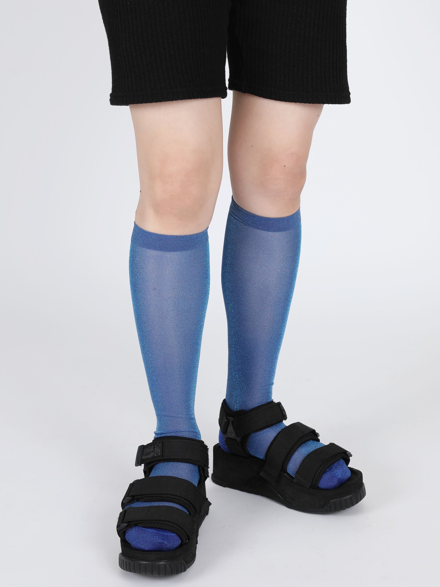 Mi-bas lamé maille fine