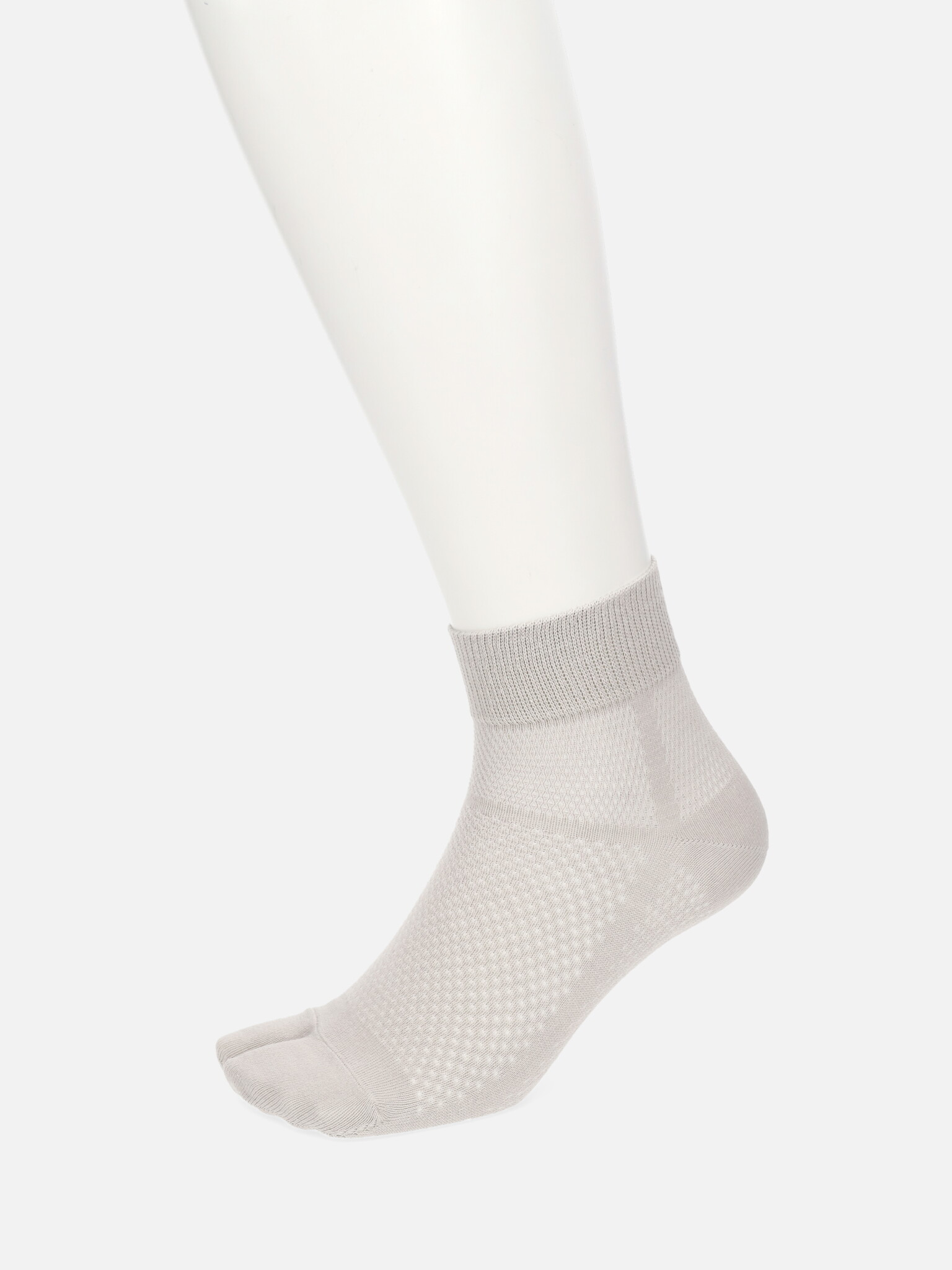 Socquette Tabi unie en coton/lin