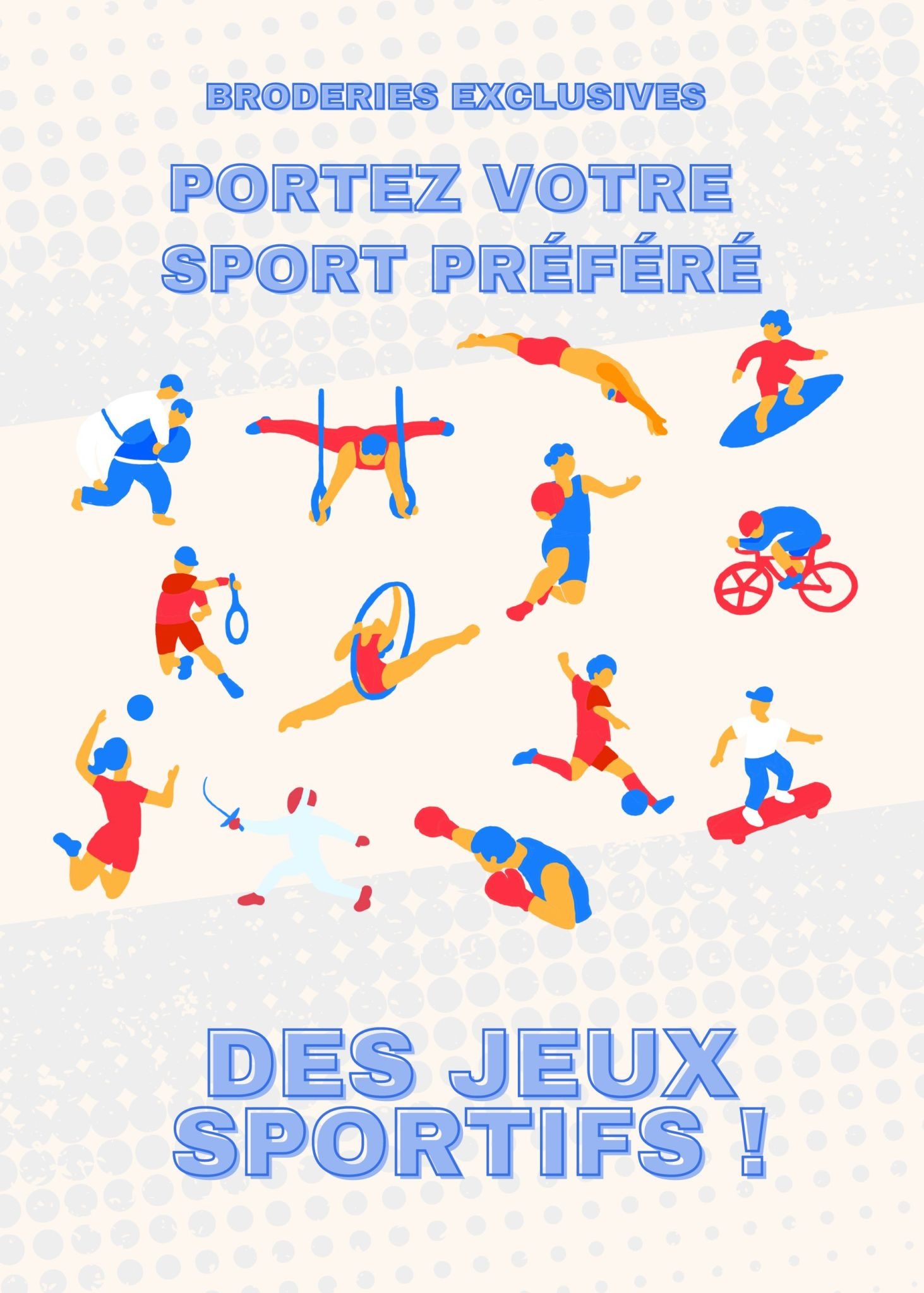 Stickerei Sportler