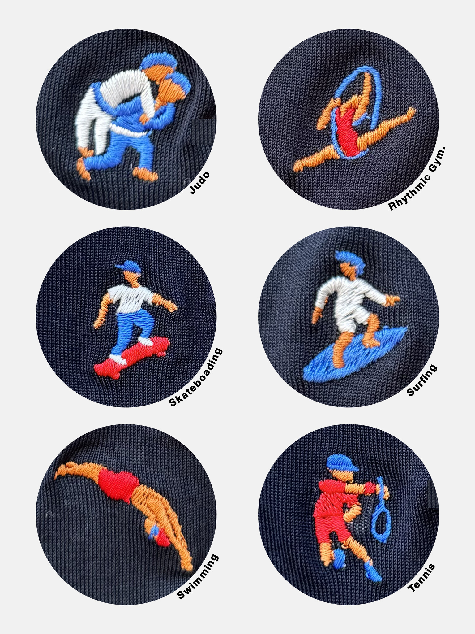 Stickerei Sportler
