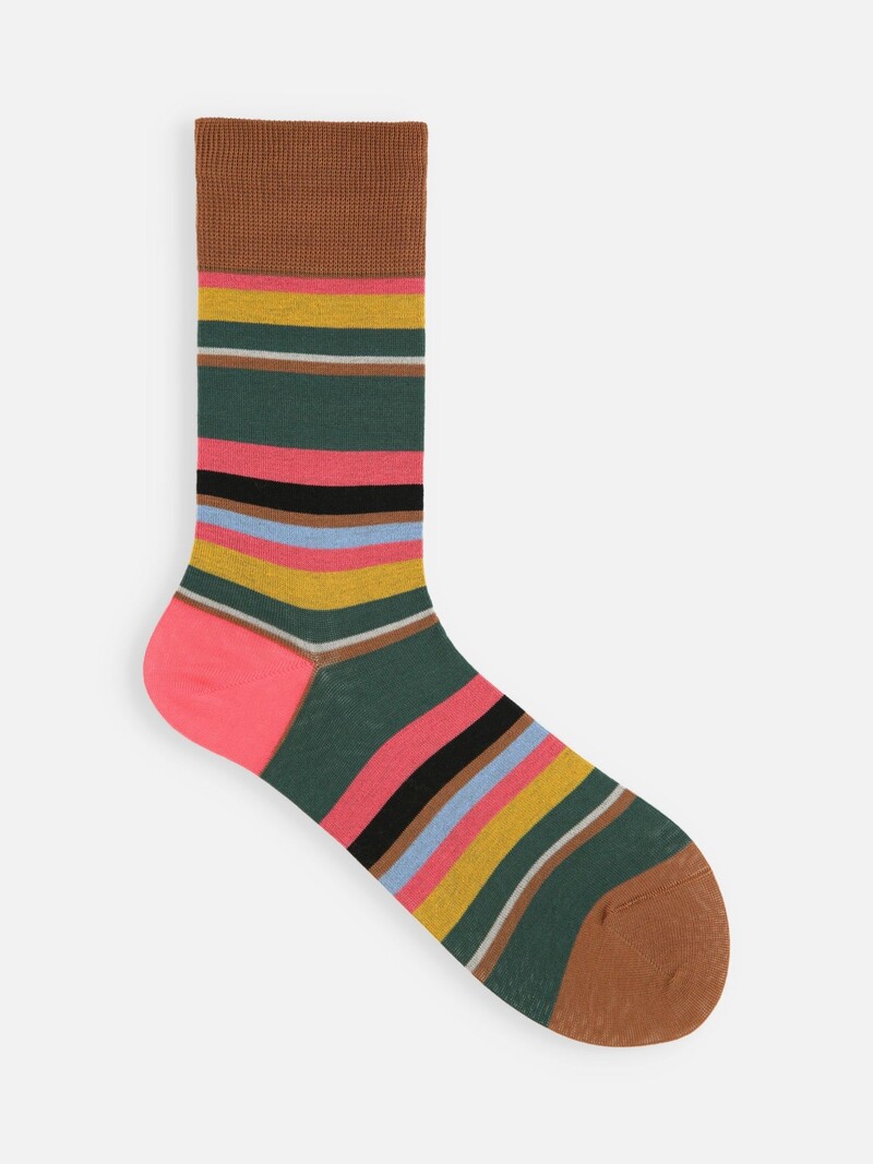 Multicolour Stripe Crew Socks