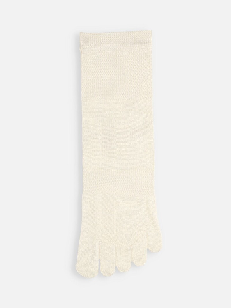 Mi-chaussette 5 orteils en soie S