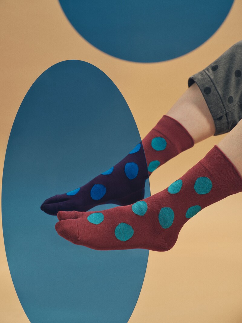 Big Dots Tabi Crew Socken