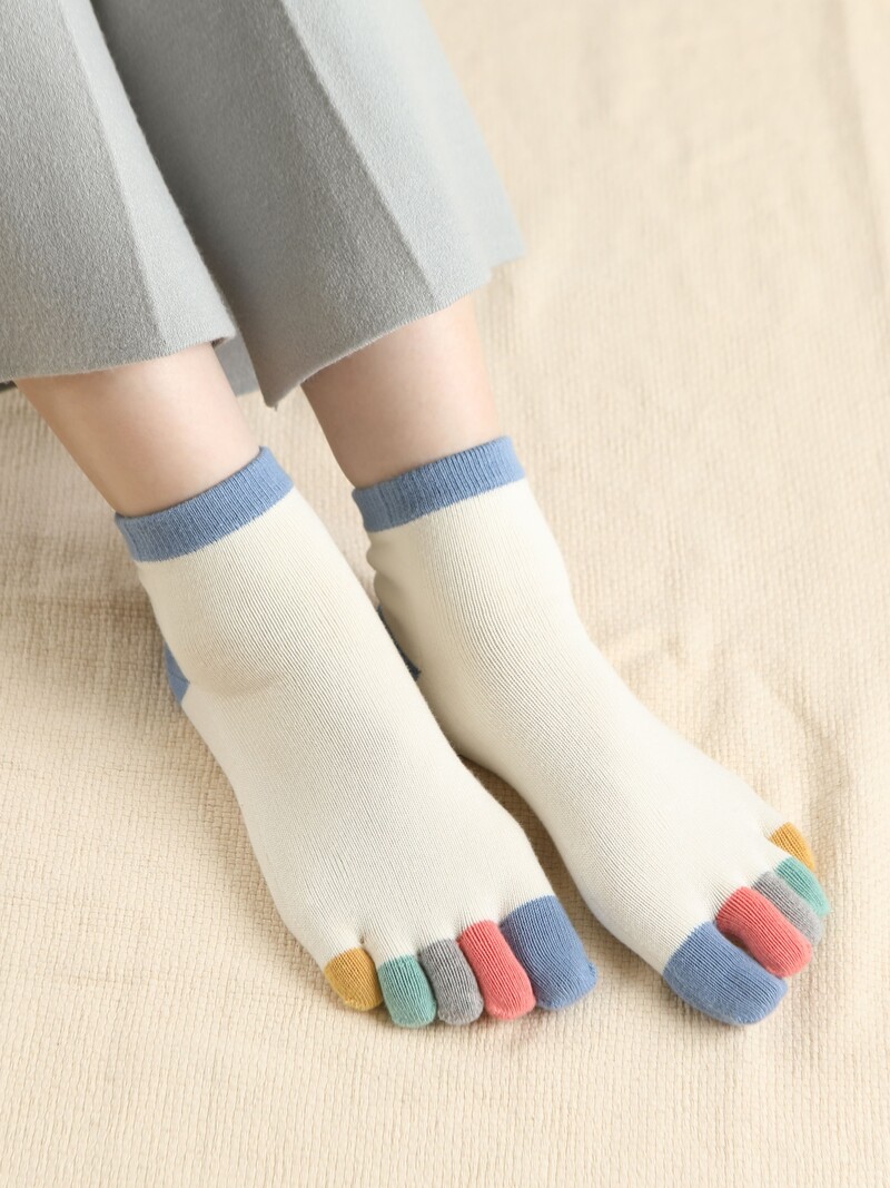 Rainbow 5 Fingers Toe Ankle Socks S