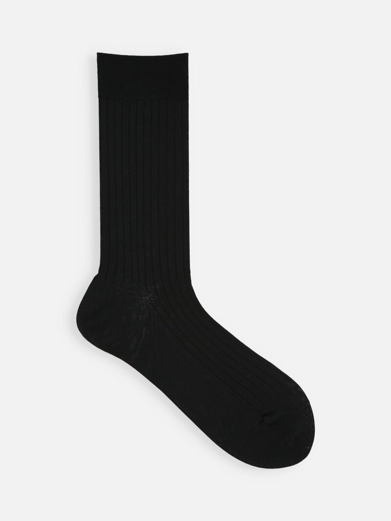 Super High Gauge Rib Crew Socken