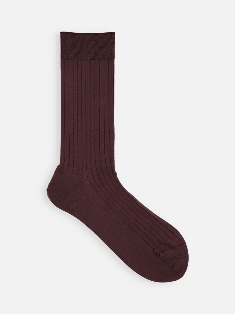 Super High Gauge Rib Crew Socken