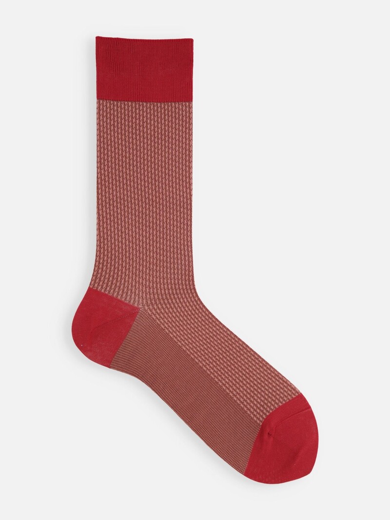 Meias jacquard pied-de-poule até a panturrilha L