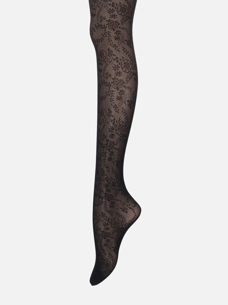 Collant motif dentelle à fleurs 60D