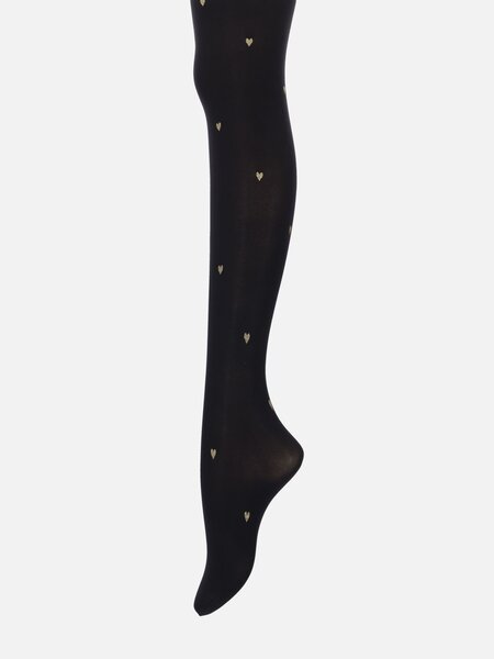 011900222 Collant lamé motif cœur 60D
