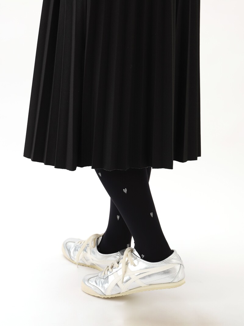 Heart Pattern Lamé 60D Tights