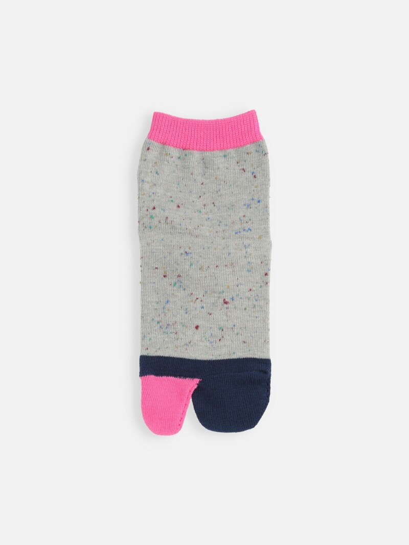 Meia Tabi mesclada infantil 19-21 cm