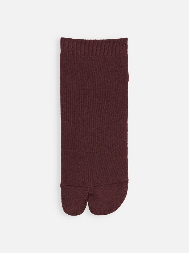 Chaussette courte Tabi unie éponge M