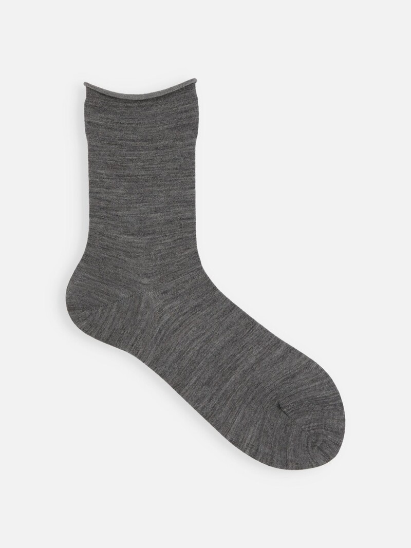 Premium Finest Merino Rolltop Low Crew Sokken S