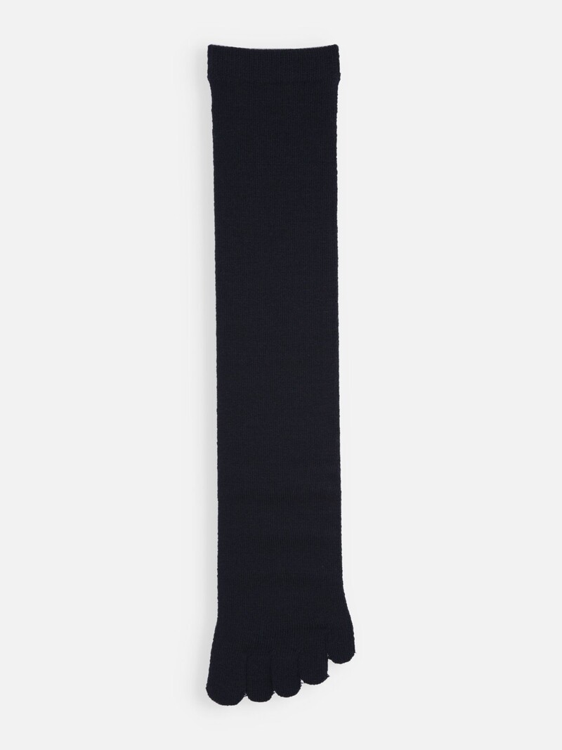 Meia de lã Merino fina premium com 5 dedos de altura