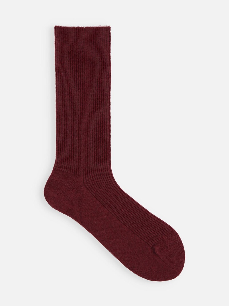 Angora 1X1 Feinripp-3/4-Socken