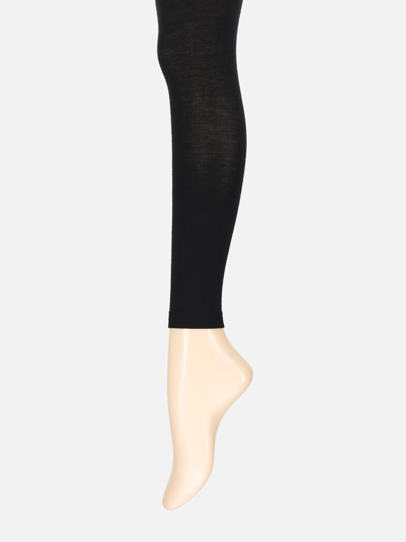 Einfarbige 200D-Leggings aus Merinowolle