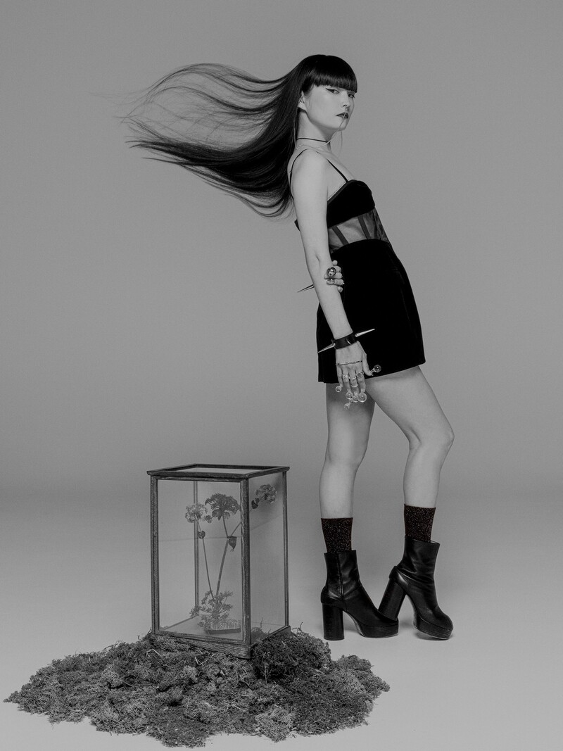 Calcetín medio Tabi lamé de Lyocell Collab Kozue