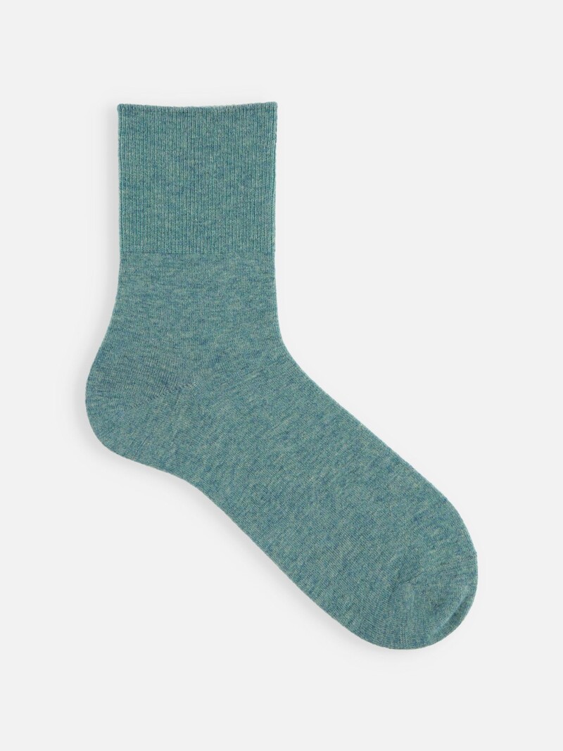 Kurze Socken aus Merinowolle mit Flossenripp